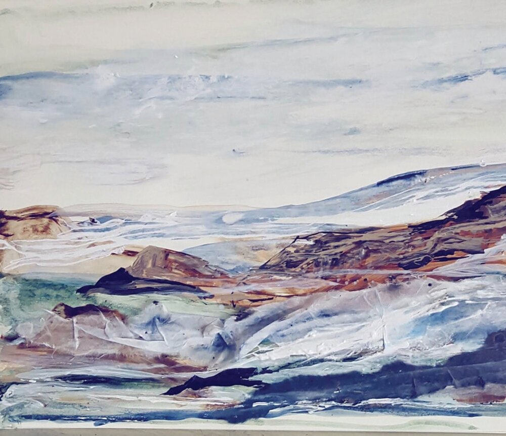 WHERE THE LAND MEETS THE SEA:  The works of young artist Linda King.